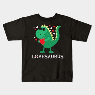 LOVESAURUS Dinosaur Valentines Day Valentine's Kids T-Shirt